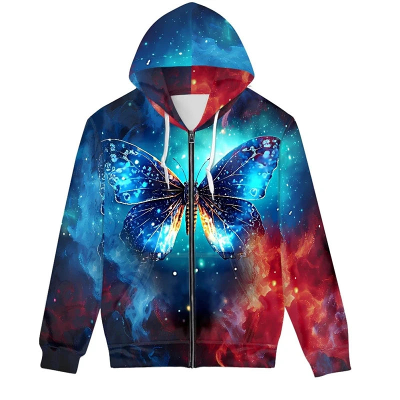 Graffiti Tie Dye 3d Graphic Zipper Hoodies Sweatshirts Men Women Unisex Oversized Hoodie Kids Zip Up Streetwear Tracksuits Tops