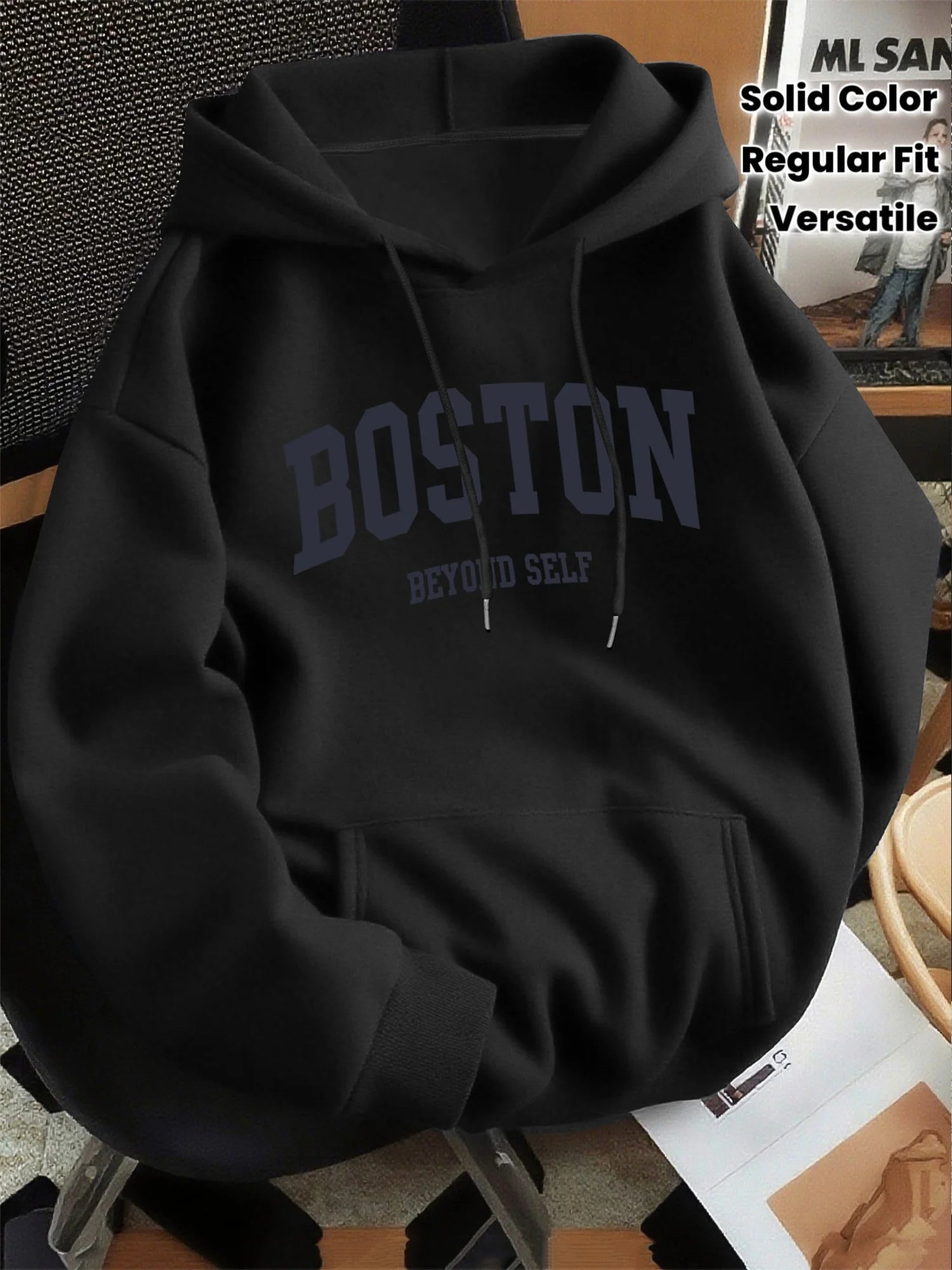 2026 New Men's Loose Hoodie Thin Spring Autumn Versatile Casual No Pilling Fade Resistant