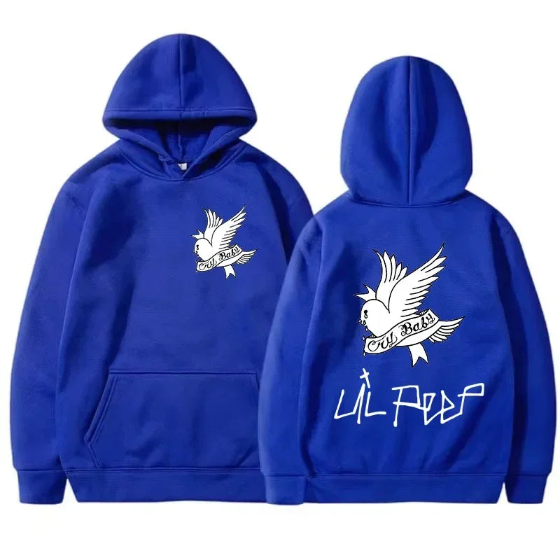 New autumn/winter men's Lil Peep printed hoodie and hoodie Sporty women's fashion Casual hip-hop Harajuku Street hip-hop top