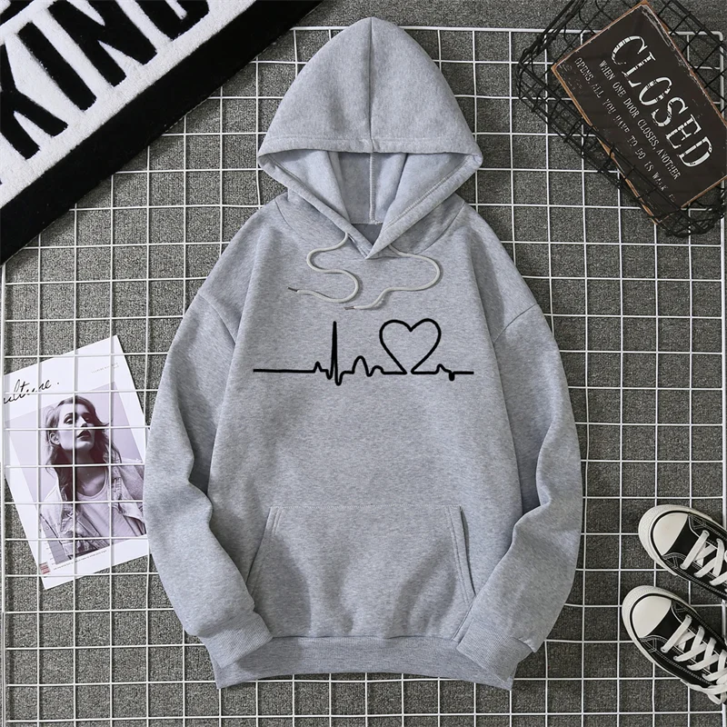 2025 Winter New Women's Hoodie High Street Unisex style Double Pockets Sweatshirts Outerwear Plus-Size Women's Clothing CYXX247