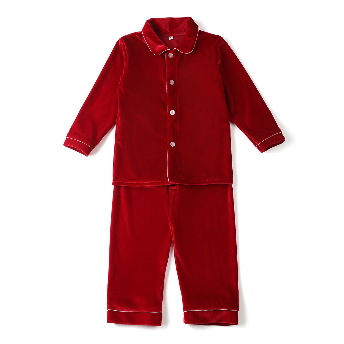 Mudbala Baby Boys Red Velvet Christmas Pyjamas Family Classic Luxury Toddler Girls Sibling Matching Kids Pajamas Set