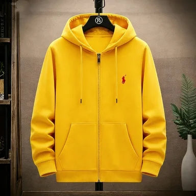 Trendy Printed Sports Zipper Sweatshirt, Casual Men's and Women's Fashion, Youth Sports, Comfortable Hooded Sweatshirt