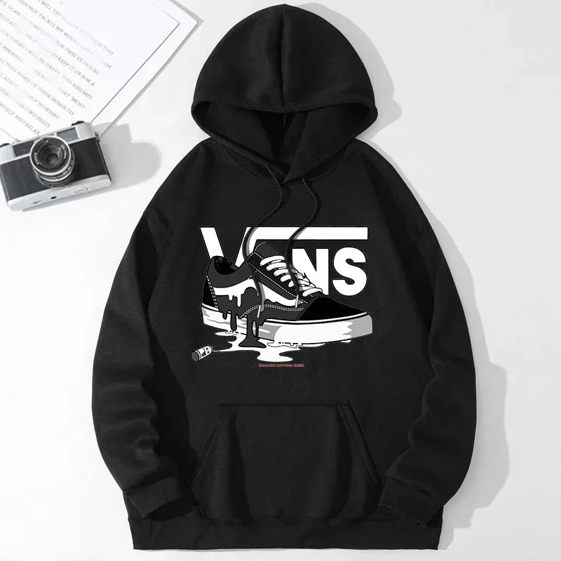Men Fall Wind Resistant Hooded Top Ribbed Hem & Cuff Drawstring Design Outdoor Camping Daily Wear Hoody
