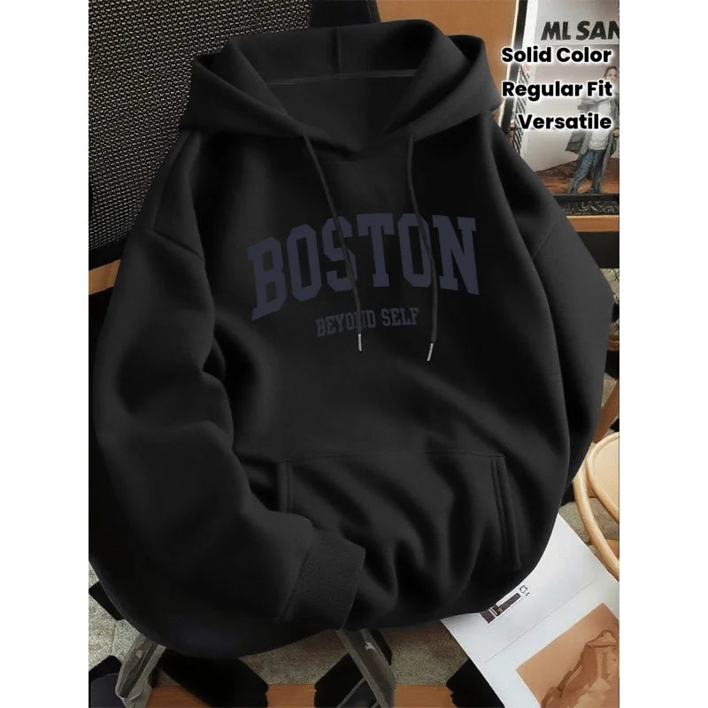 2026 New Men's Loose Hoodie Thin Spring Autumn Versatile Casual No Pilling Fade Resistant