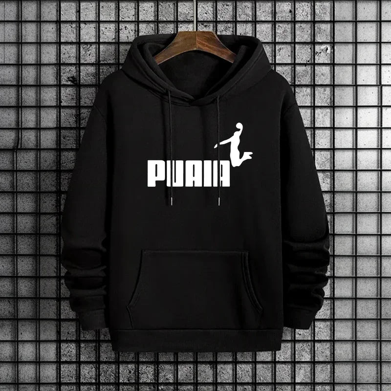 Autumn Winter Male Urban Causal Fashion Sporty Pullover 2025 New Arrival Men's Hoodies High Quality Pure Color Hooded Sweatshirt