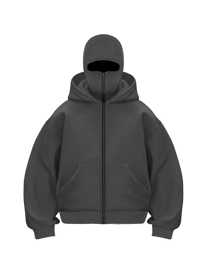 Ins Trendy Brand Double Hat Hooded Hoodie Jacket 2025 Spring/Autumn New Style Men's and Women's Same Style Loose Zipper Couple