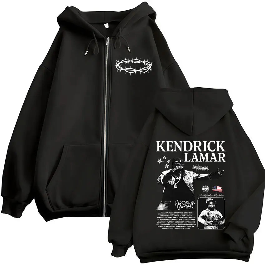 Rapper Kendrick Lamar They Not Like Us Zipper Hoodies Men Women Clothing Fashion Hip Hop Zip Up Hooded Sweatshirts Hoodie Jacket