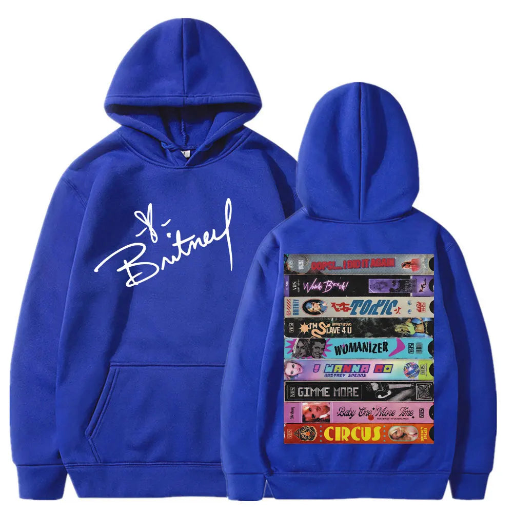 Hot Sale Hoody Singer Britney Spears Album Cover Graphic Hoodie Men Women Long-sleeved Clothing Casual Top Harajuku Sweatshirt