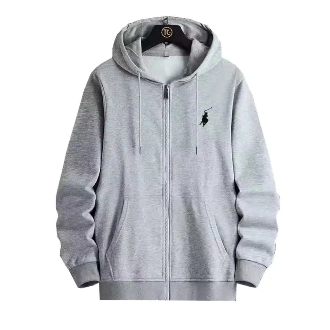 Trendy Printed Sports Zipper Sweatshirt, Casual Men's and Women's Fashion, Youth Sports, Comfortable Hooded Sweatshirt