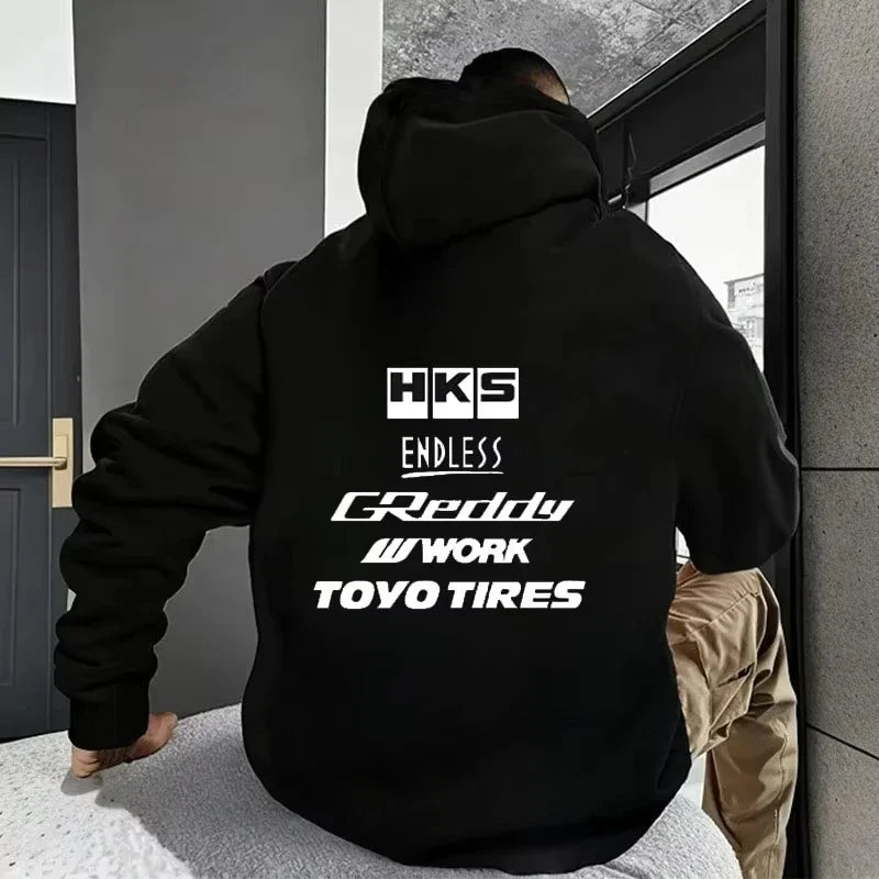 2026 Men Fashion Cool Hoodie Japan JDM Modified Car HKS ENDLESS Hoody Men Women Vintage Casual Sweatshirt Long Sleeve Pullovers