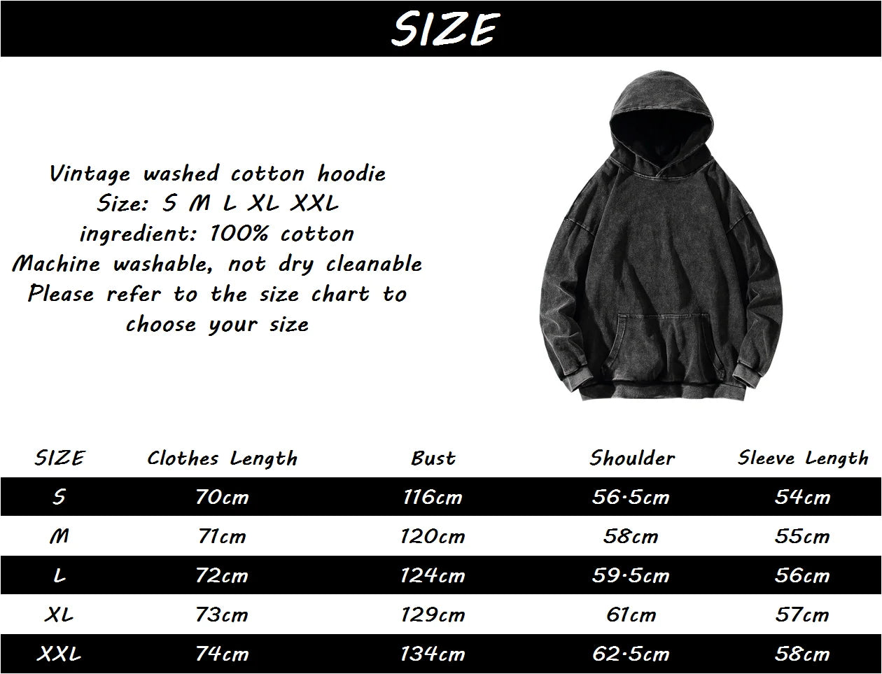 Daily Casual Vintage Washed Pullover Hoodie Y2K Harajuku Fushiguro Toji Graphic Loose Gothic Retro Anime Streetwear Hoodie Top