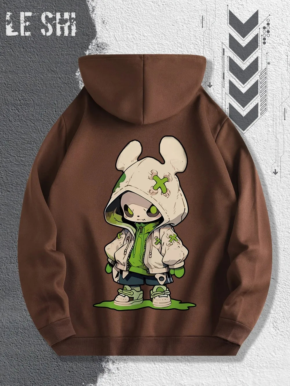 2025 Hot Selling Autumn Men's Trendy Cartoon Character Printed Soft and Comfortable Hoodie Outdoor Urban Street Style Clothing