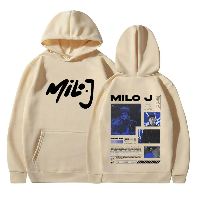 Rapper Milo J 511 Album Merch Hoodies Men Women Clothing Vintage Hip Hop Hooded Sweatshirt Casual Oversized Pullovers Streetwear