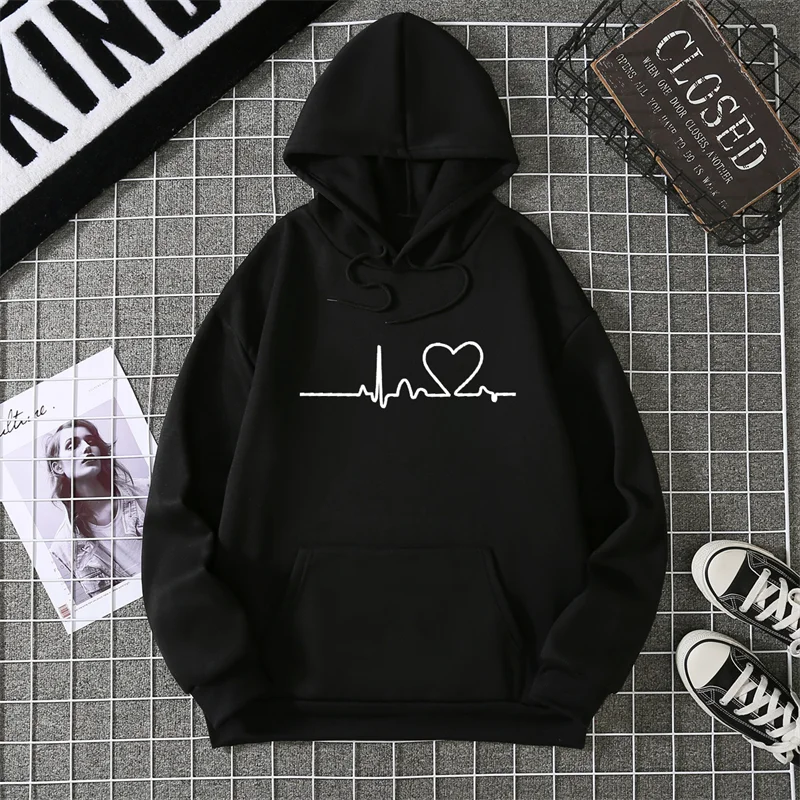 2025 Winter New Women's Hoodie High Street Unisex style Double Pockets Sweatshirts Outerwear Plus-Size Women's Clothing CYXX247