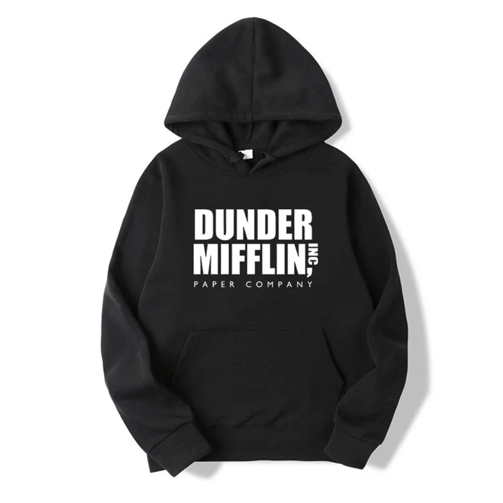 The Office Dunder Mufflin INC Paper Hoodie Dwight Schrute Sweatshirt Soft Comfortable Men Women Casual Pullover Hooded Sweater