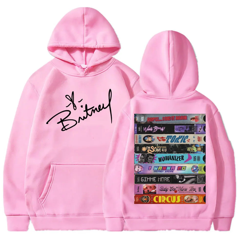 Hot Sale Hoody Singer Britney Spears Album Cover Graphic Hoodie Men Women Long-sleeved Clothing Casual Top Harajuku Sweatshirt
