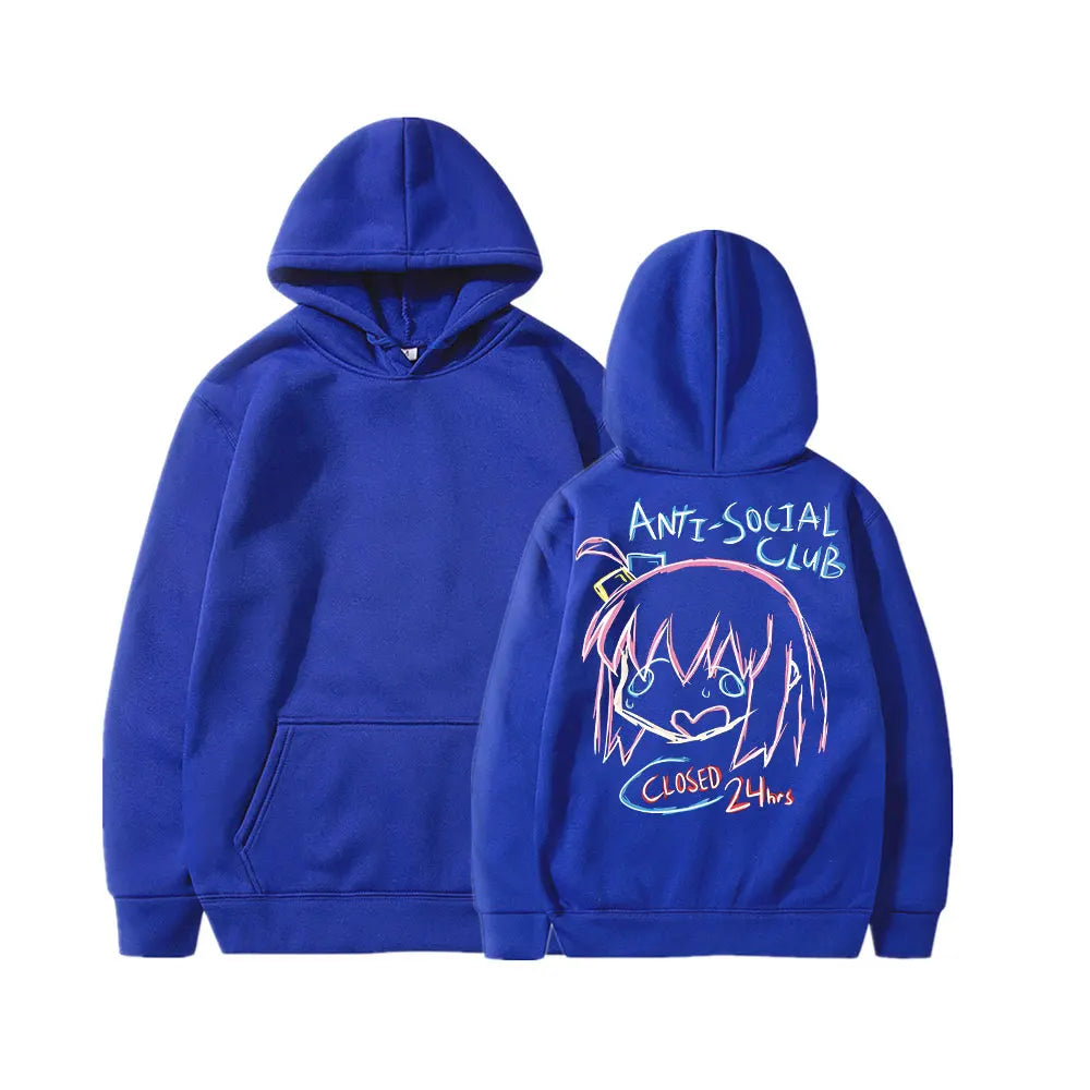 Bocchi The Rock Printing Zipper Hoodie Men Women Casual Personality Hooded Jacket Zip Up Hoodies Sweatshirts