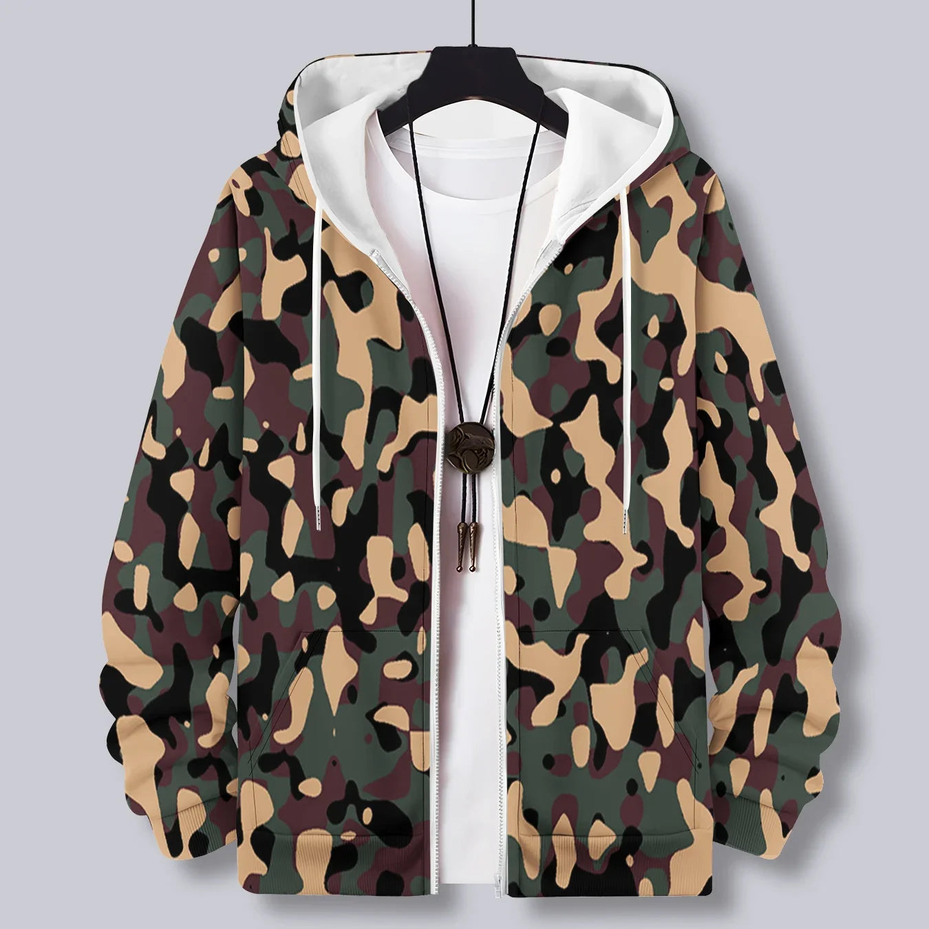 Camouflage 3d Print Zipper Hoodies Sweatshirts Men Women Unisex Hooded Oversized Hoodie Zip Up Sweatshirts Tracksuits
