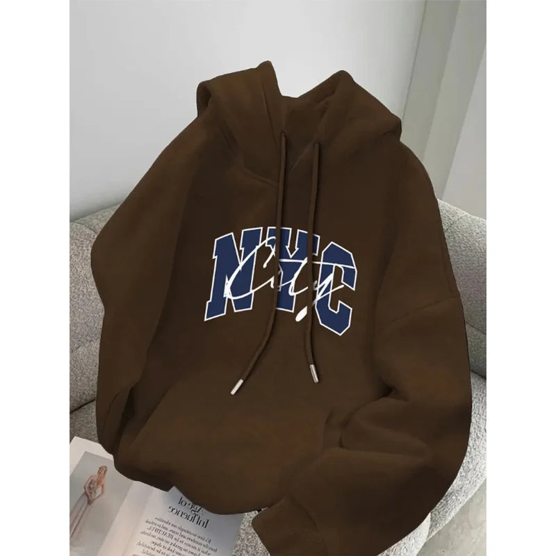 Hoodie Sweatshirt Men's Winter Loose Outerwear Youth New Style Overhead Clothing Male Fashion Spring Autumn
