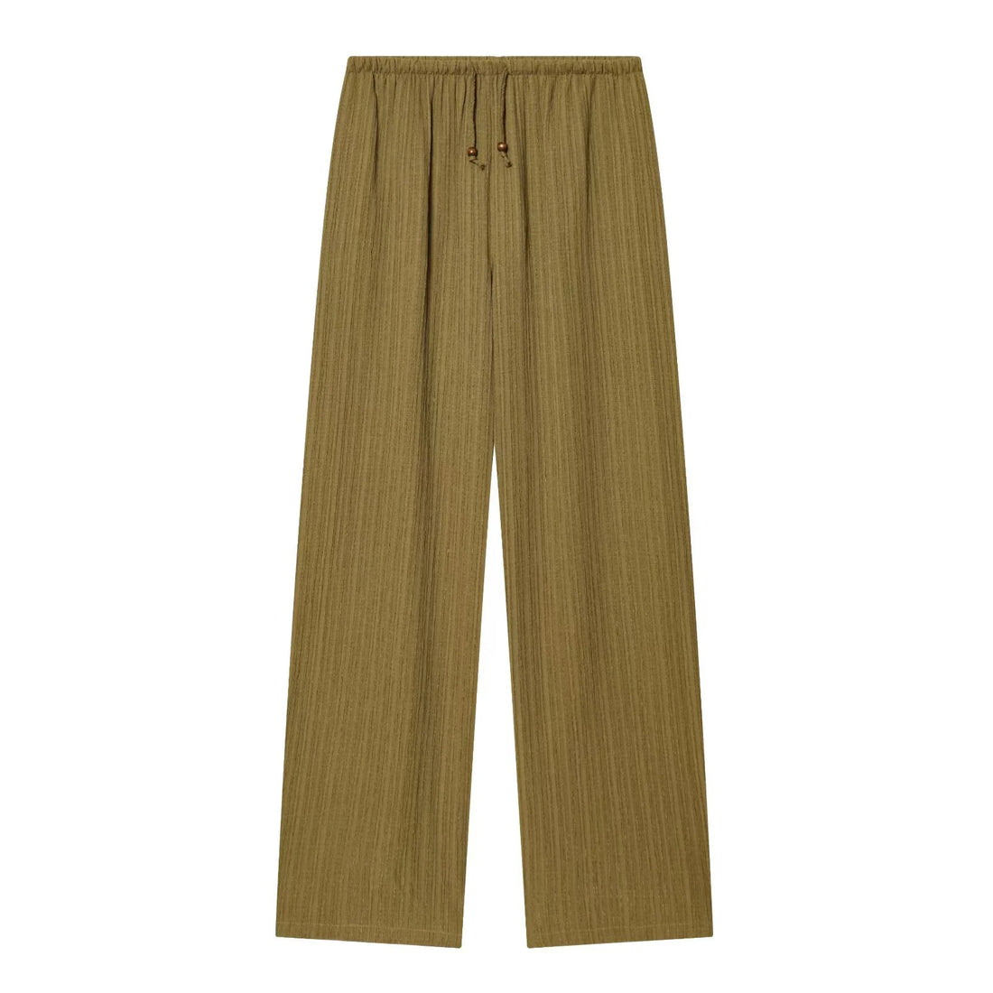 Summer women's collar short sleeved casual drape shirt high waist elastic waist long straight leg pants set
