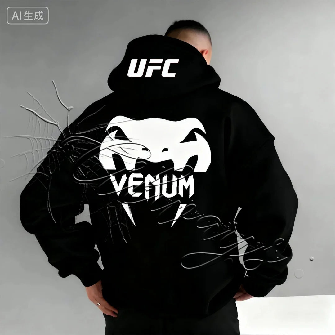 2026 New Design UFC MMA Men's and Women's Sports Fitness Fighting Training Hoodie Fashionable Retro Casual Boxing Jujutsu Hoodie