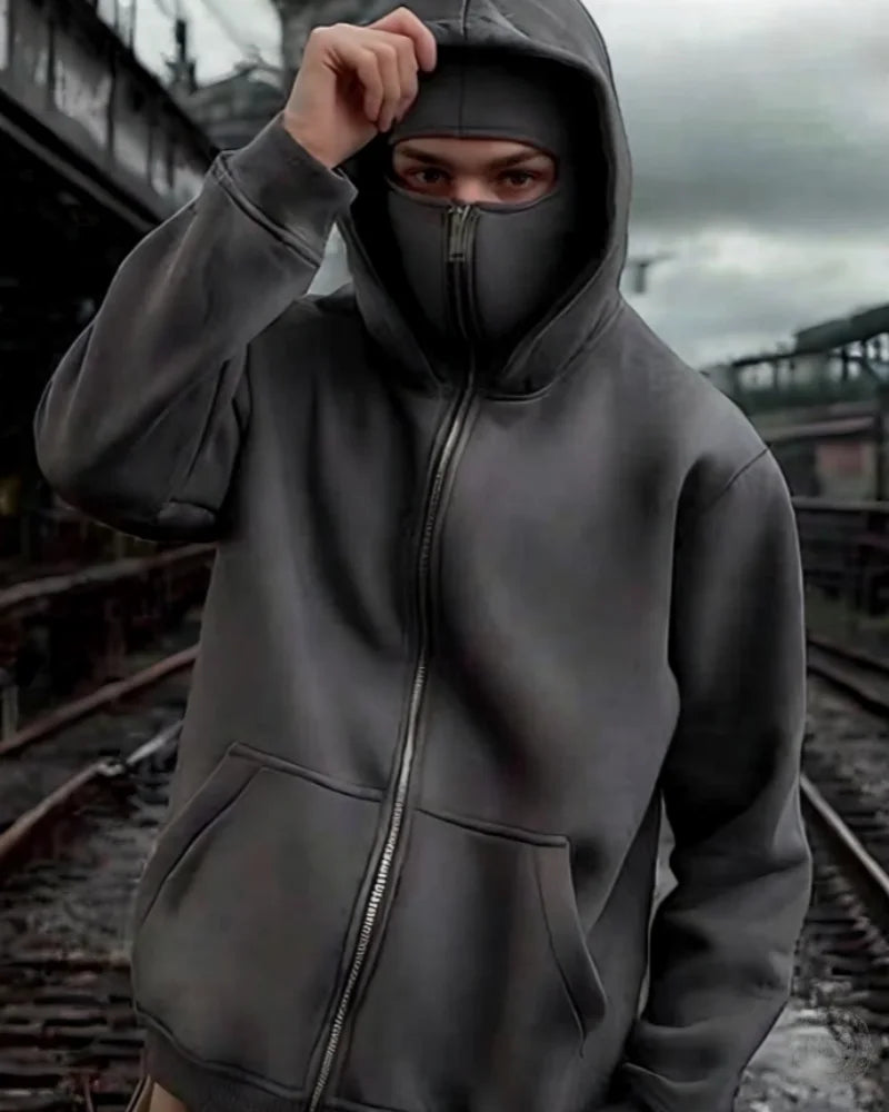 Ins Trendy Brand Double Hat Hooded Hoodie Jacket 2025 Spring/Autumn New Style Men's and Women's Same Style Loose Zipper Couple