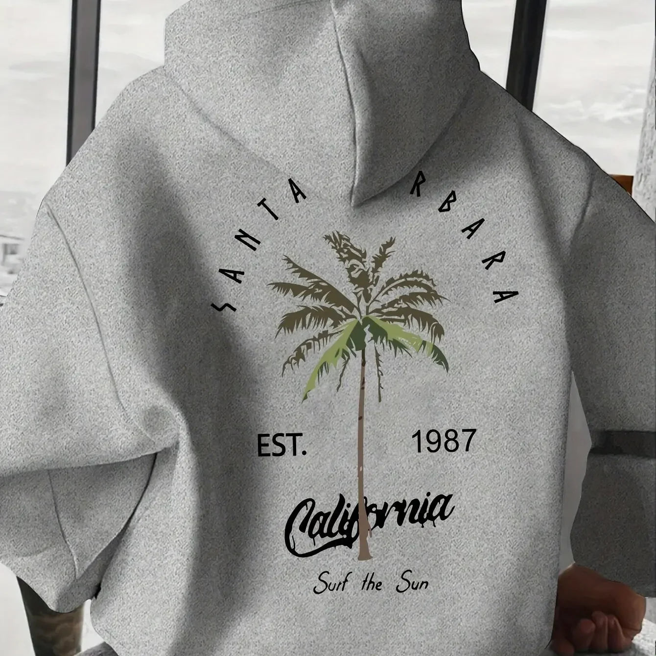 2026 hit product - Palm leaf pattern printed hoodie. Soft and comfortable. Fall and winter men's and women's top.