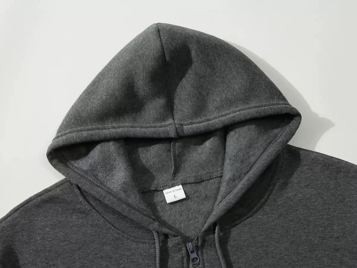 Y2K Zip-Up Hoodie, Men, Clothes with Graphic Prints, Hip Hop Style, Gothic 2025 Autumn Winter Keep Warm Long Sleeves Sweatshirt