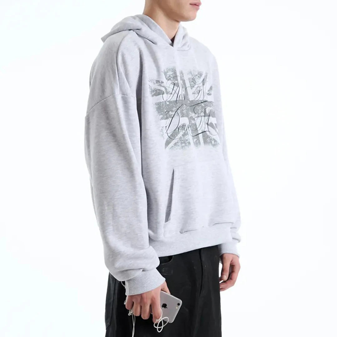 2026 new men's and women's retro streetwear hoodie with geometric print long sleeved pullover sweatshirt