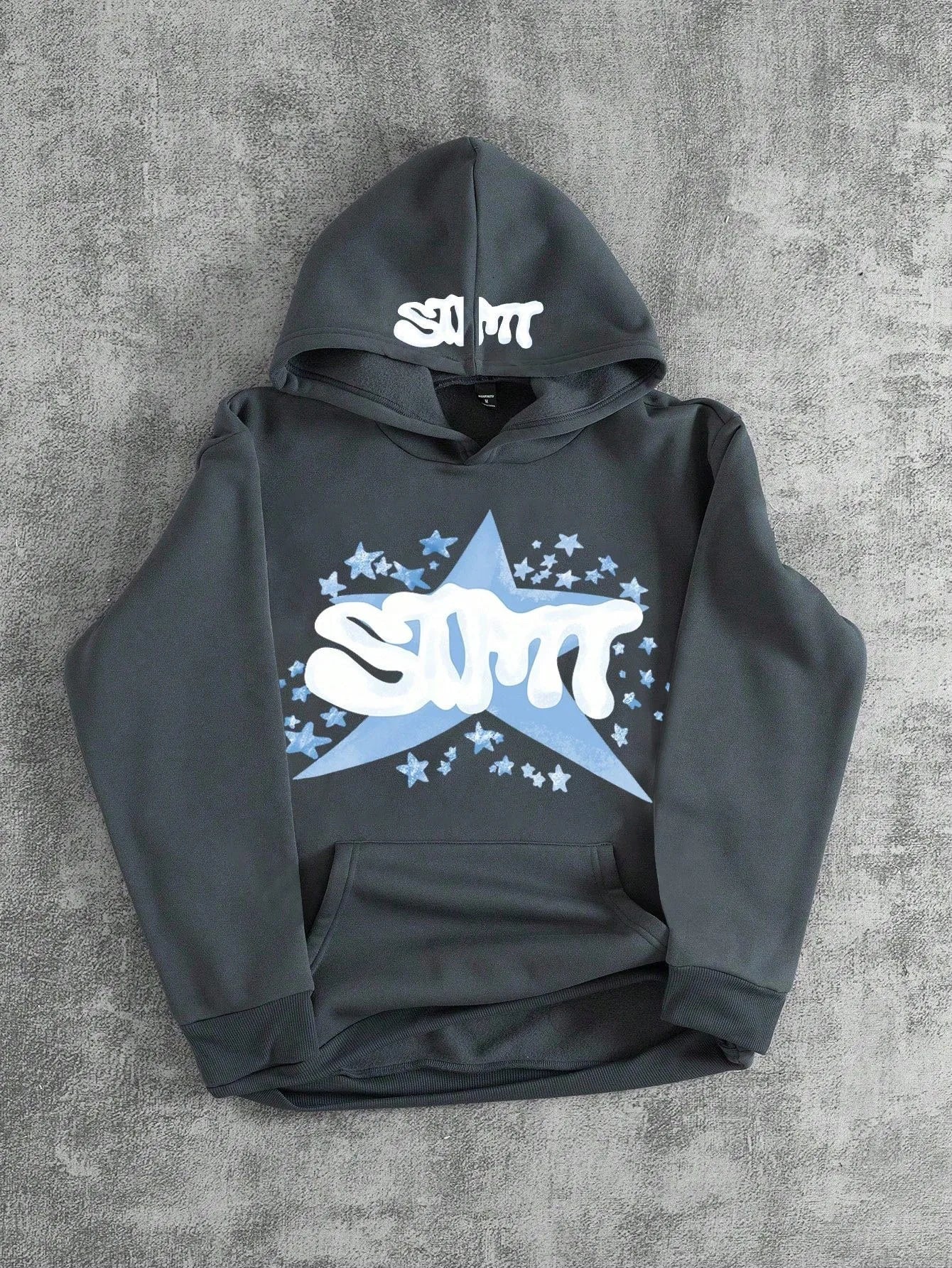 The new men's hooded sweatshirt for Spring and Autumn 2025 is casual fashionable and comfortable with 3D star pattern printing