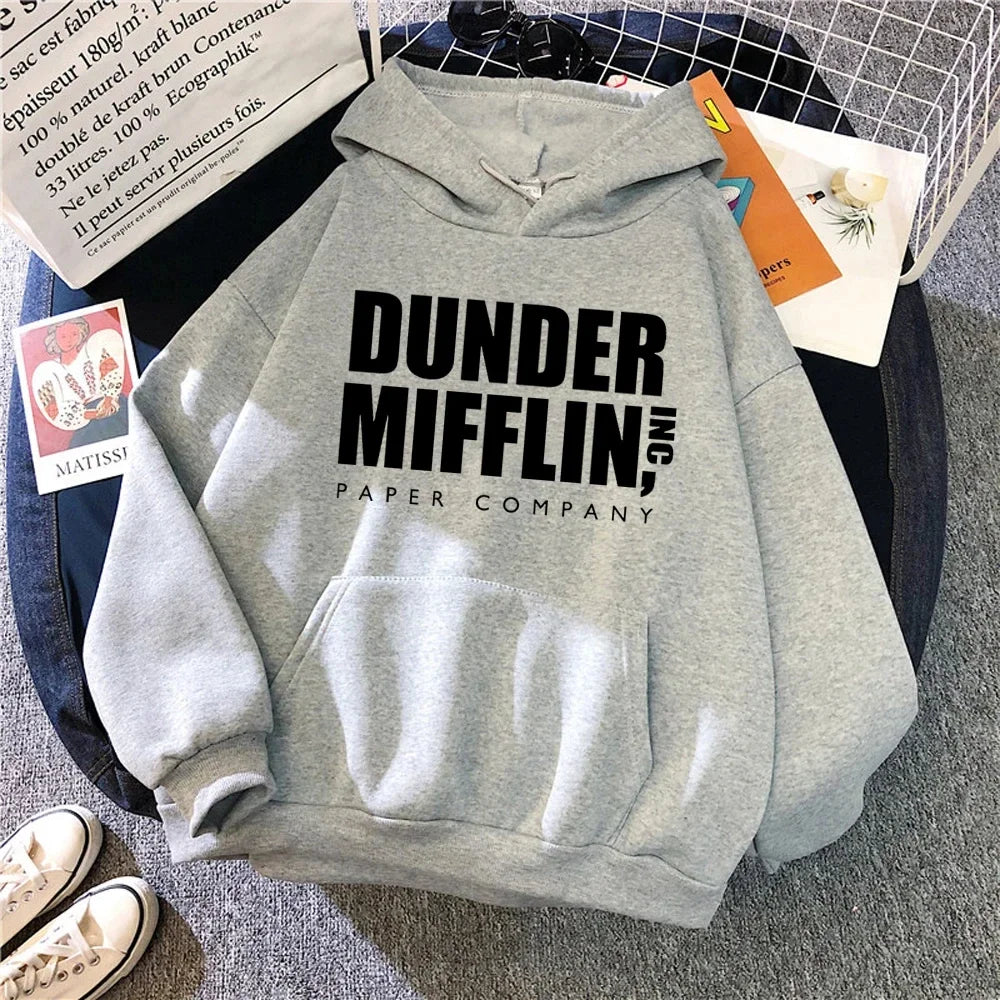 The Office Dunder Mufflin INC Paper Hoodie Dwight Schrute Sweatshirt Soft Comfortable Men Women Casual Pullover Hooded Sweater