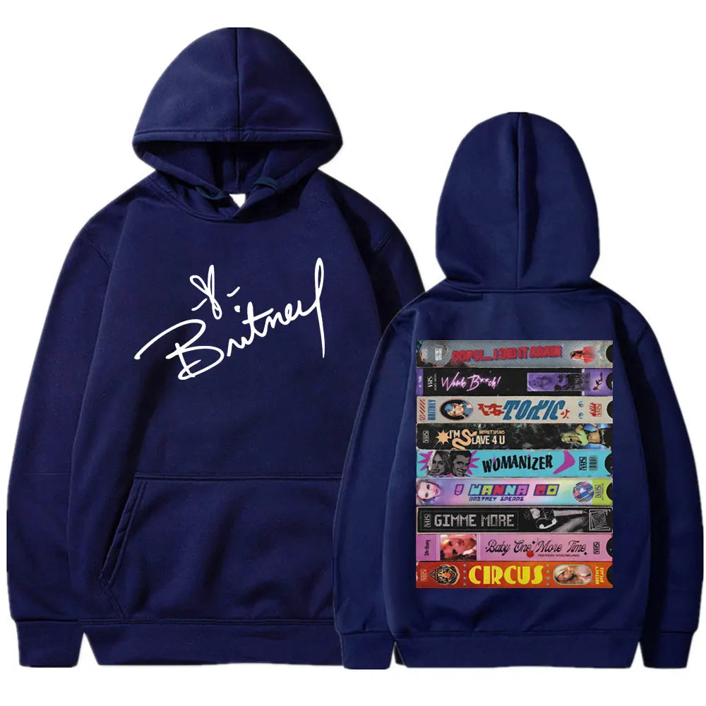 Hot Sale Hoody Singer Britney Spears Album Cover Graphic Hoodie Men Women Long-sleeved Clothing Casual Top Harajuku Sweatshirt