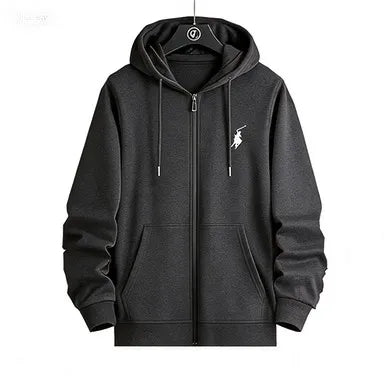 Trendy Printed Sports Zipper Sweatshirt, Casual Men's and Women's Fashion, Youth Sports, Comfortable Hooded Sweatshirt