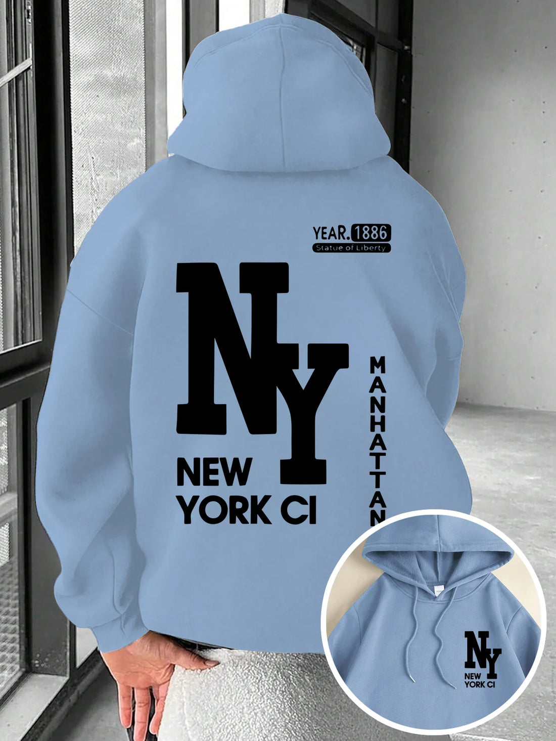 New Men's Autumn Fashion Letter Printed Soft and Comfortable Hoodie Outdoor Street Style Clothing