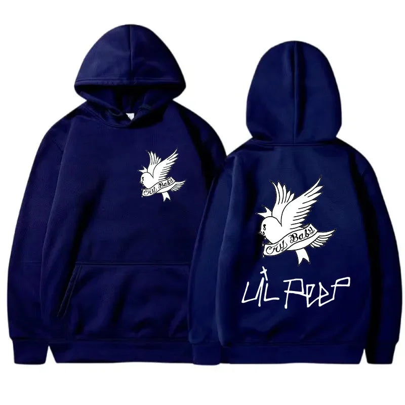 New autumn/winter men's Lil Peep printed hoodie and hoodie Sporty women's fashion Casual hip-hop Harajuku Street hip-hop top