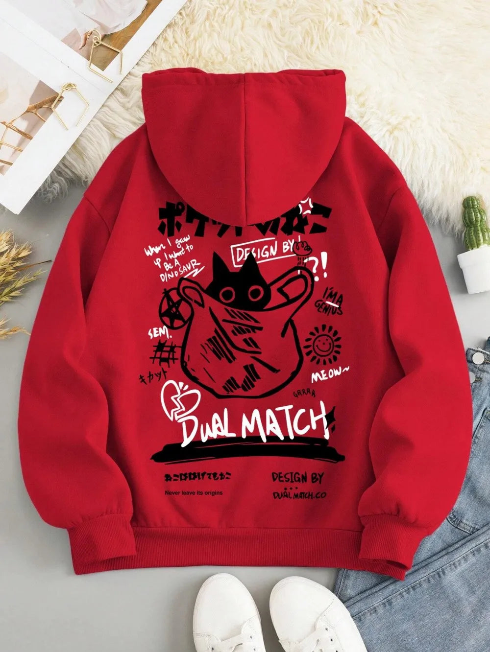 European and American Autumn Fashion Men's Personalized Graffiti Printed Comfortable Hoodie Outdoor High Street Hoodie