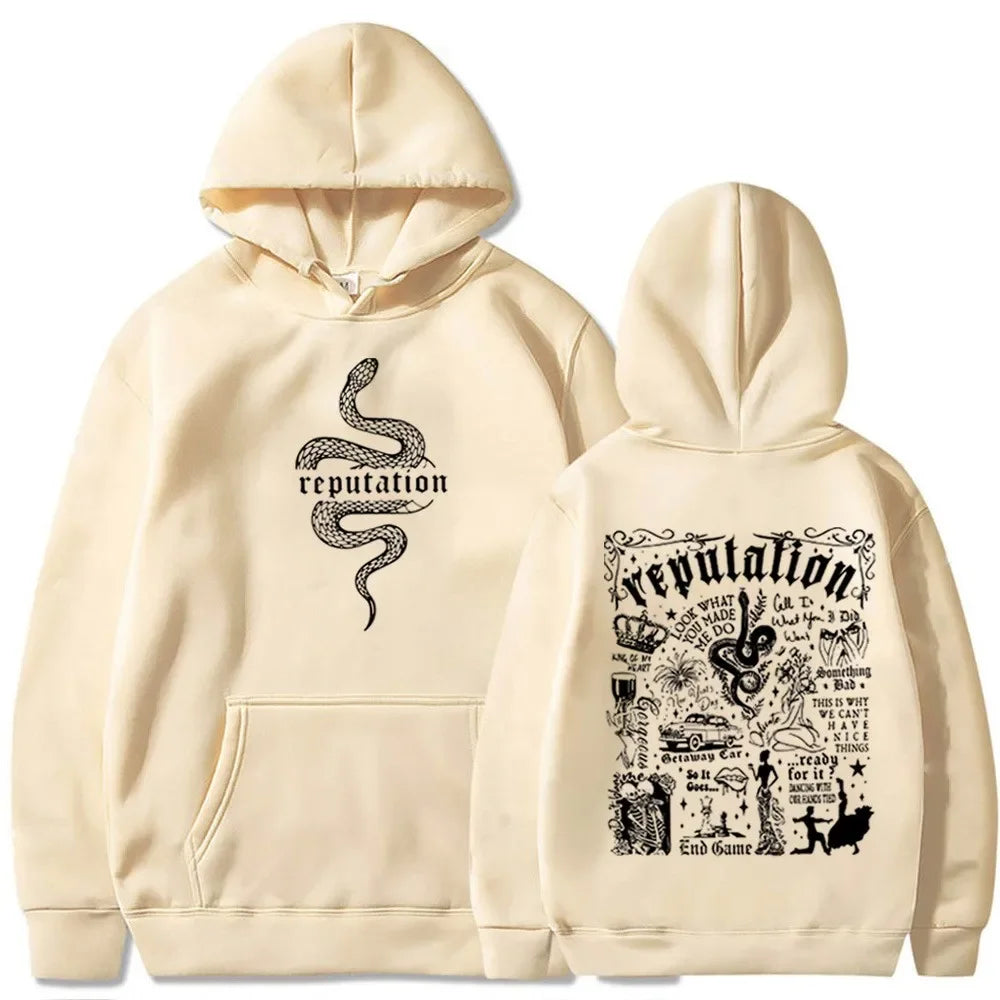 Latest Trend Code Taylor Reputation Fashion Hoodie Reputation Music Fans Love Hoodies Street Punk Style