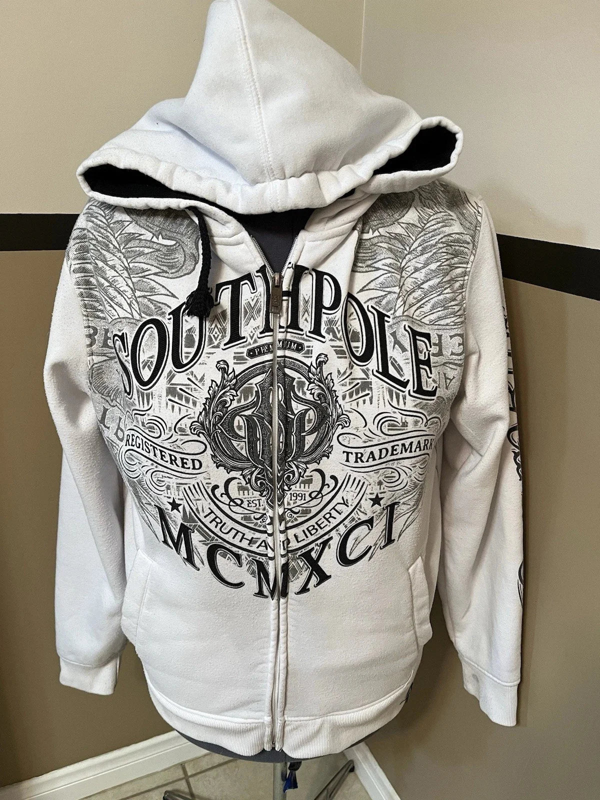 Explosions Y2K Hooded sweater Men American Retro Hip-Hop Street Graffiti Unisex Zipper Hoodie Fashion Printed Pattern Sweatshirt