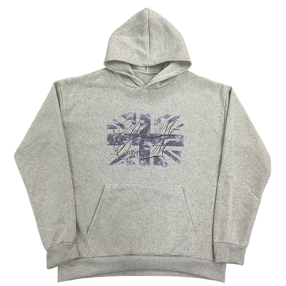 2026 new men's and women's retro streetwear hoodie with geometric print long sleeved pullover sweatshirt
