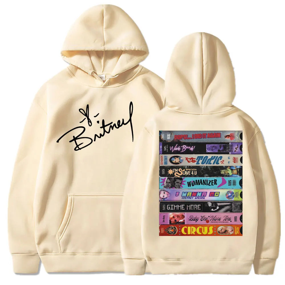 Hot Sale Hoody Singer Britney Spears Album Cover Graphic Hoodie Men Women Long-sleeved Clothing Casual Top Harajuku Sweatshirt