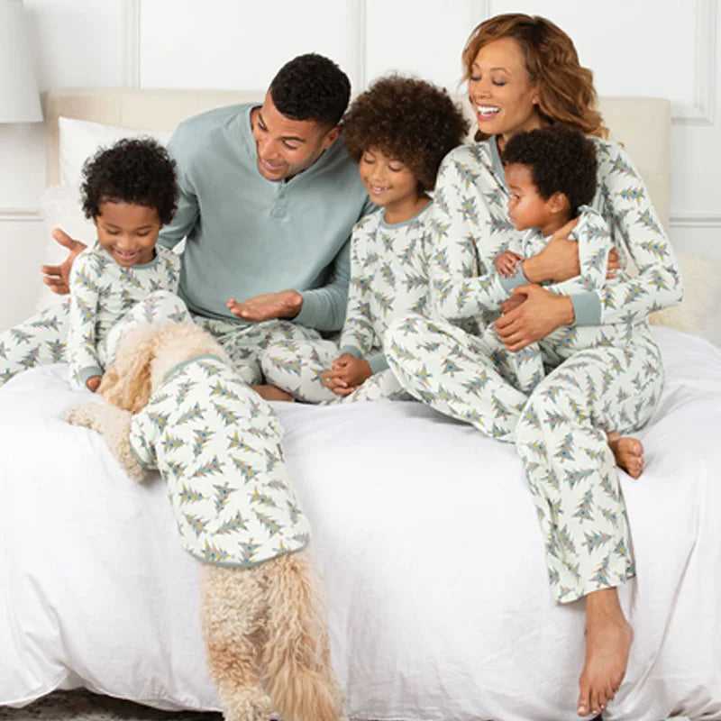 Xmas Family Look Pyjamas Sets Spring Print Pajamas Suits Autumn Mom Daughter Dad Son Matching Outfits Christmas Casual Sleepwear