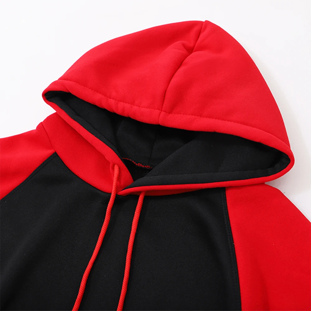 Drinking Happily In A Bar Print Women'S Raglan Hoodies Y2K Fleece Hoody Casual Pocket Streetwear Autumn Vintage Loose Pullovers
