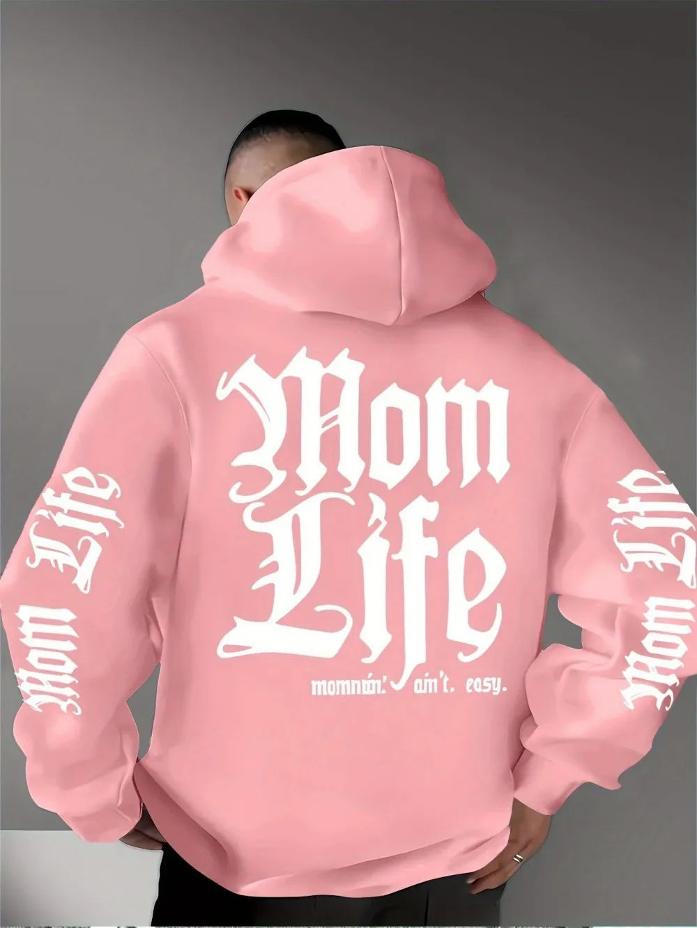 European and American New Men's Autumn Gothic Letter Print Comfortable Soft Hooded Sweatshirt Outdoor Urban Trend Top