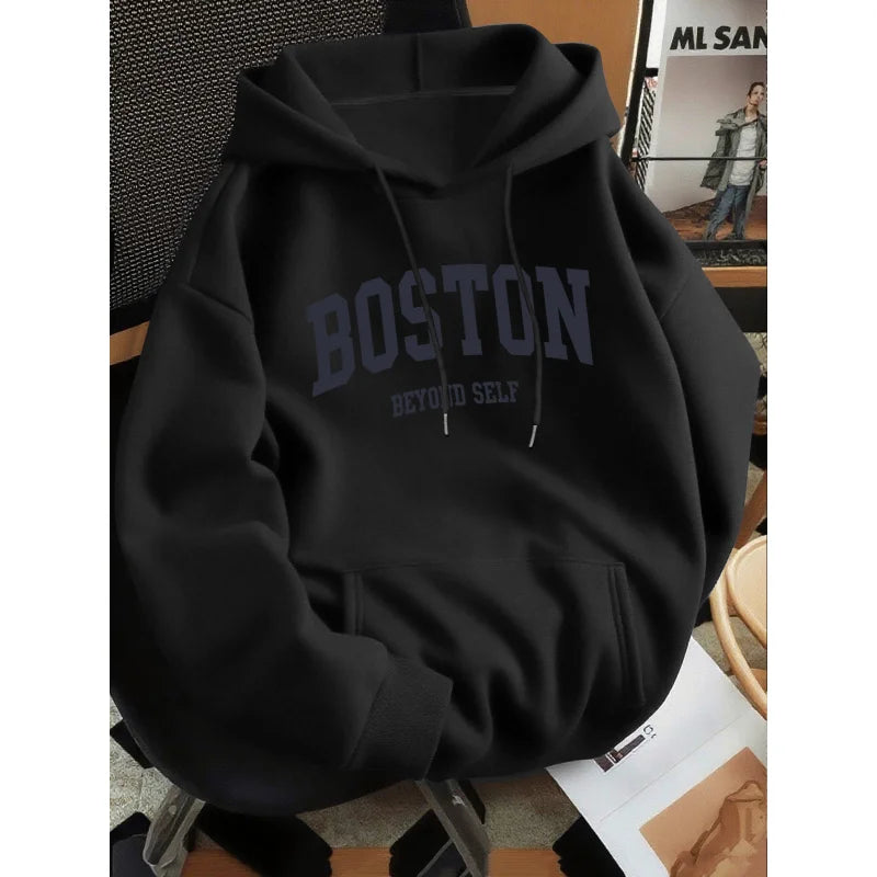 2026 New Men's Loose Hoodie Thin Spring Autumn Versatile Casual No Pilling Fade Resistant