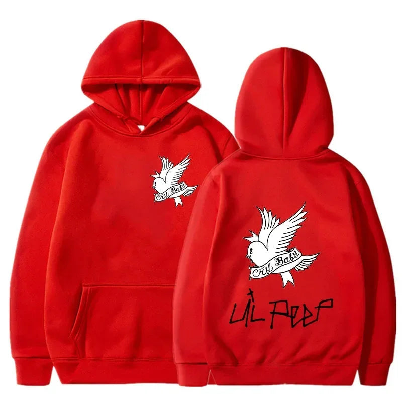 New autumn/winter men's Lil Peep printed hoodie and hoodie Sporty women's fashion Casual hip-hop Harajuku Street hip-hop top
