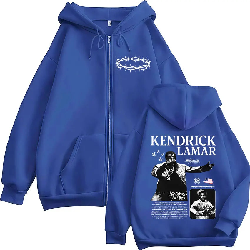 Rapper Kendrick Lamar They Not Like Us Zipper Hoodies Men Women Clothing Fashion Hip Hop Zip Up Hooded Sweatshirts Hoodie Jacket