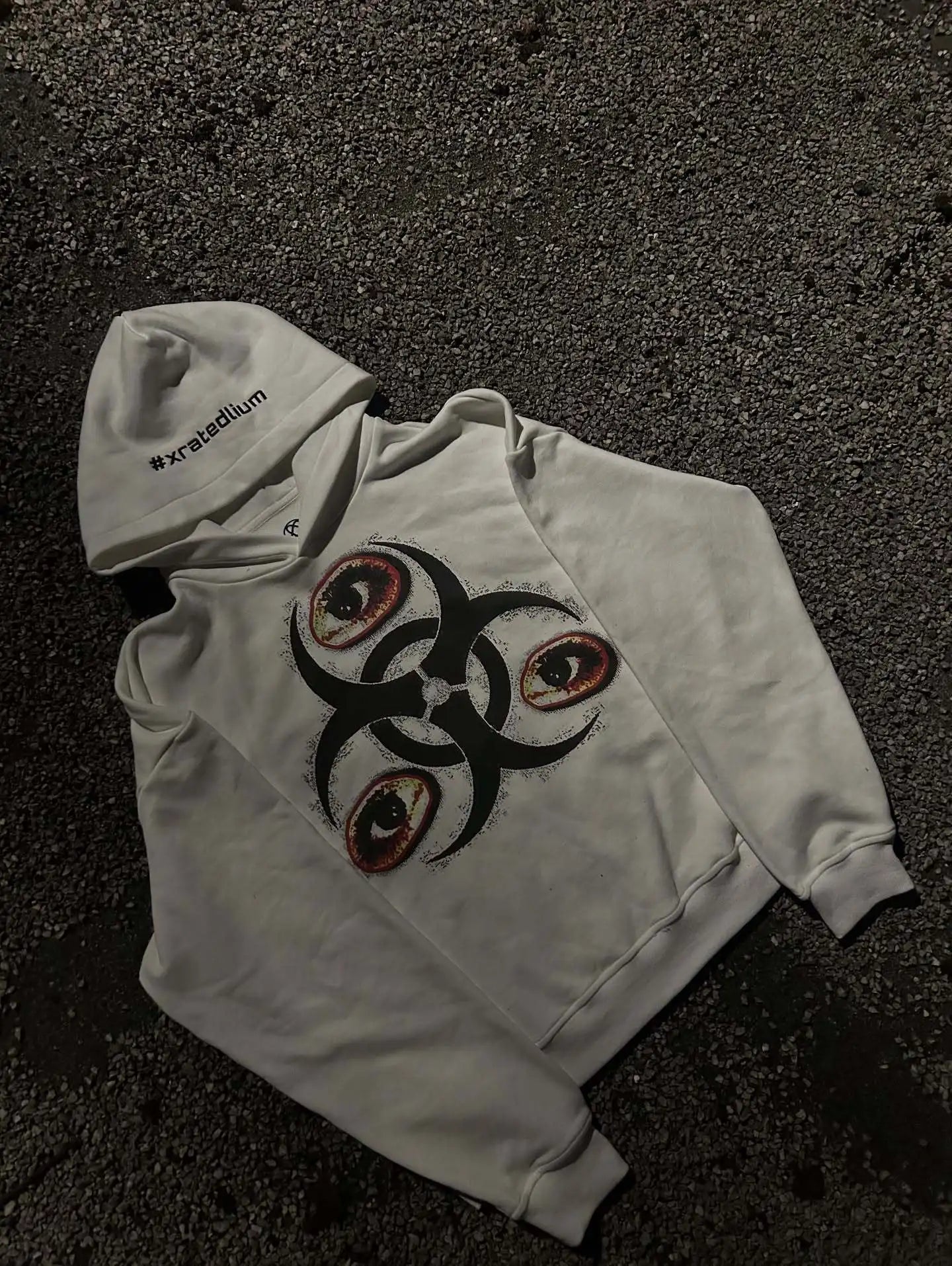 2026 Fall Winter New Trendsetters Must Have Dark Quirky Printed Hooded Sweatshirt Unisex Street Style Casual Hoodie Top