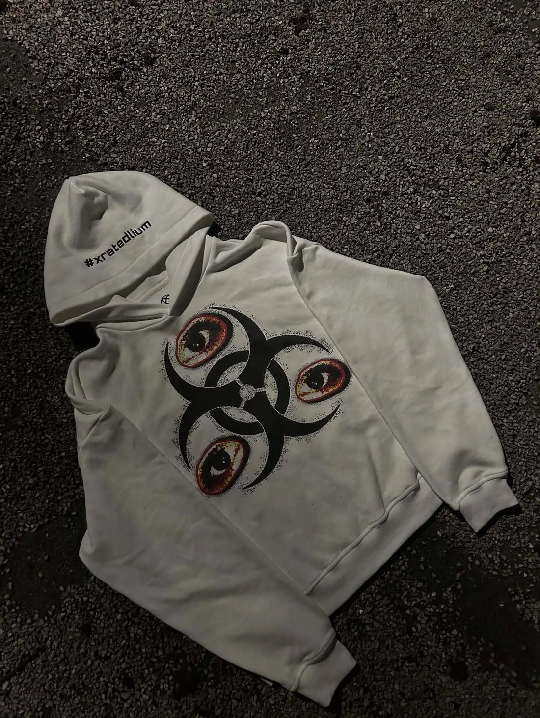 2026 Fall Winter New Trendsetters Must Have Dark Quirky Printed Hooded Sweatshirt Unisex Street Style Casual Hoodie Top