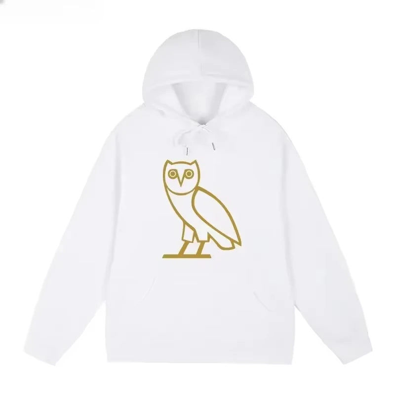 2025 Fashion Trend Brand Y2K Women Men Hooded Hoodie Drake Duck Album Egg Rap Hip-hop Simple Owl Pattern Hoodie Sweatshirt