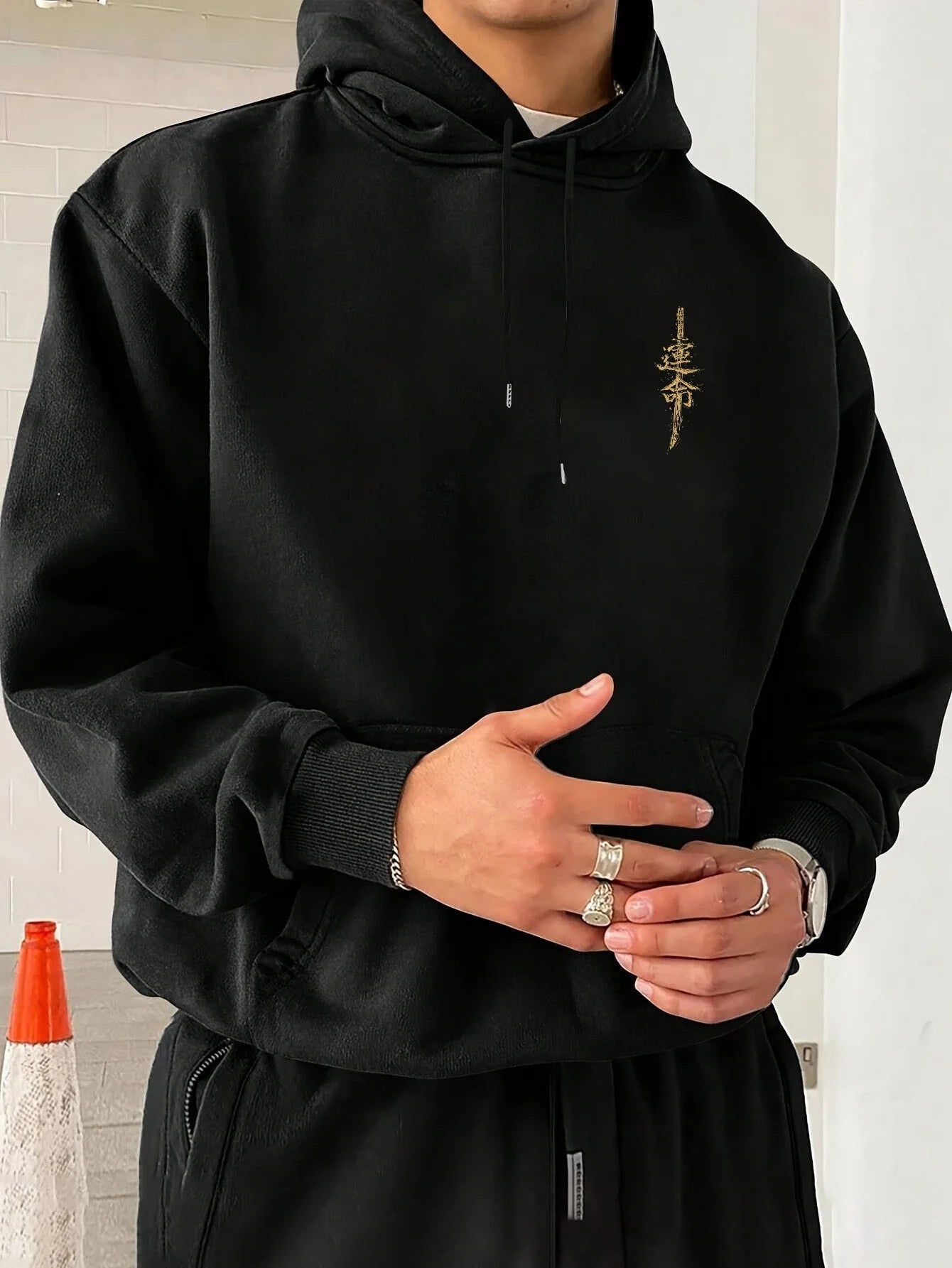 Korean-style Chinese-pattern Men Women Hoodie Outdoor Street Trend Casual Sports Hip-hop Spring Autumn Winter Sweatshirt Clothes